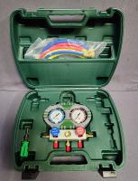 Станция манометрическая 2 вент. HS-S60-101A (R22;R134A; R404A; R407C) в кейсе со шлангами и отверт