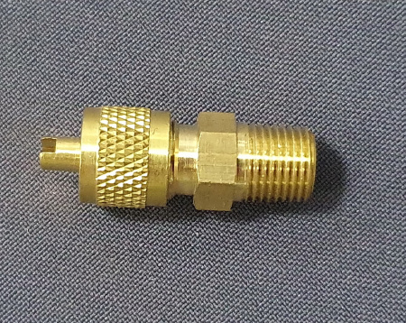 Штуцер 1/4 SAE-1/8 NPT прямой VC-500-16 с золотником и колпачком